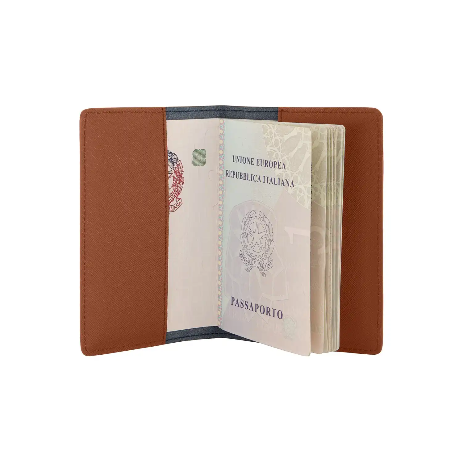 P140PS28600_3 Porta passaporto sfoderato - Marrone medio