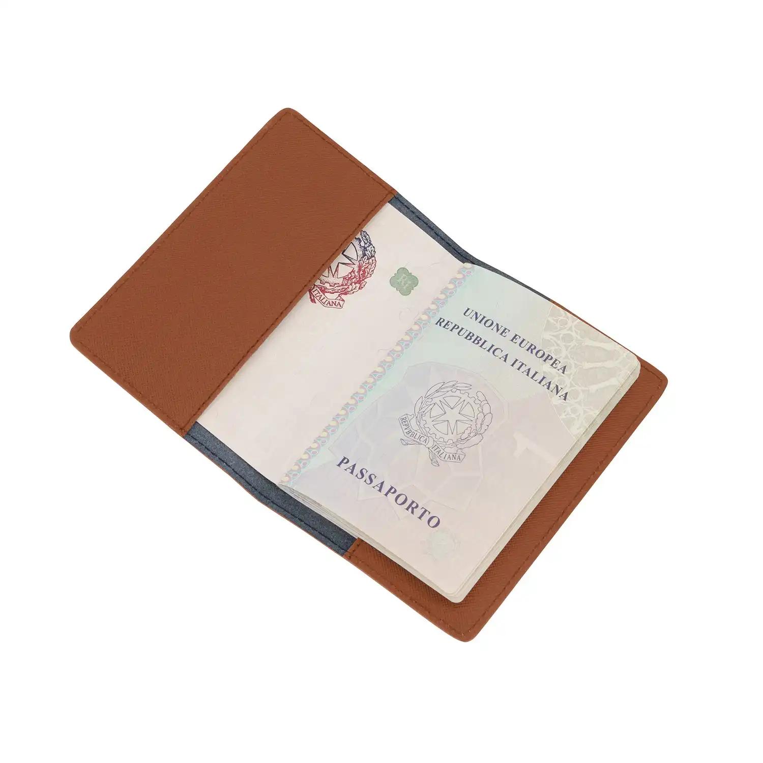 P140PS28600_4 Porta passaporto sfoderato - Marrone medio