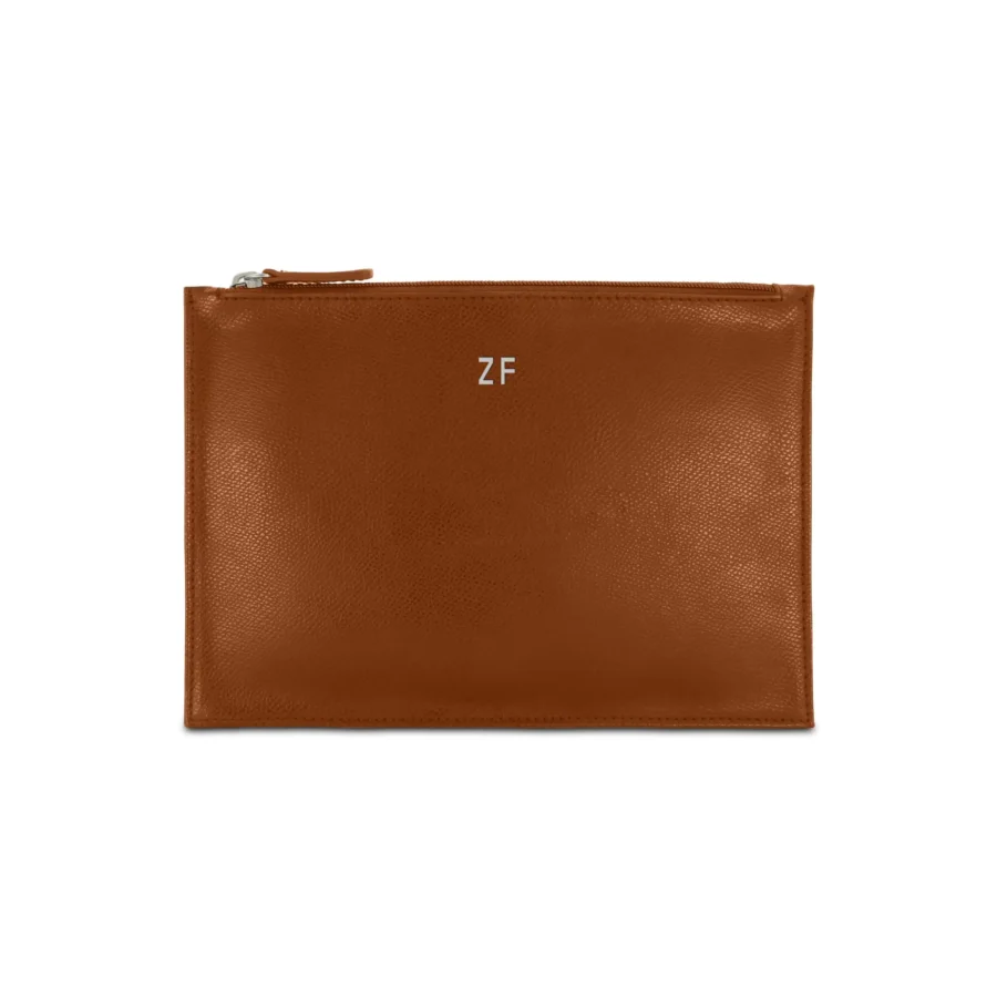Clutch piatta  Elegant small - Marrone medio
