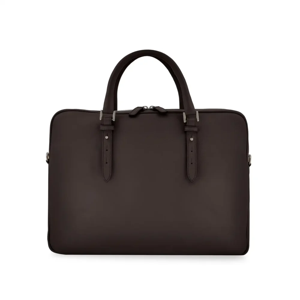 Cartella con tracolla City - Marrone scuro