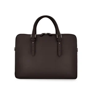 Cartella con tracolla City - Marrone scuro