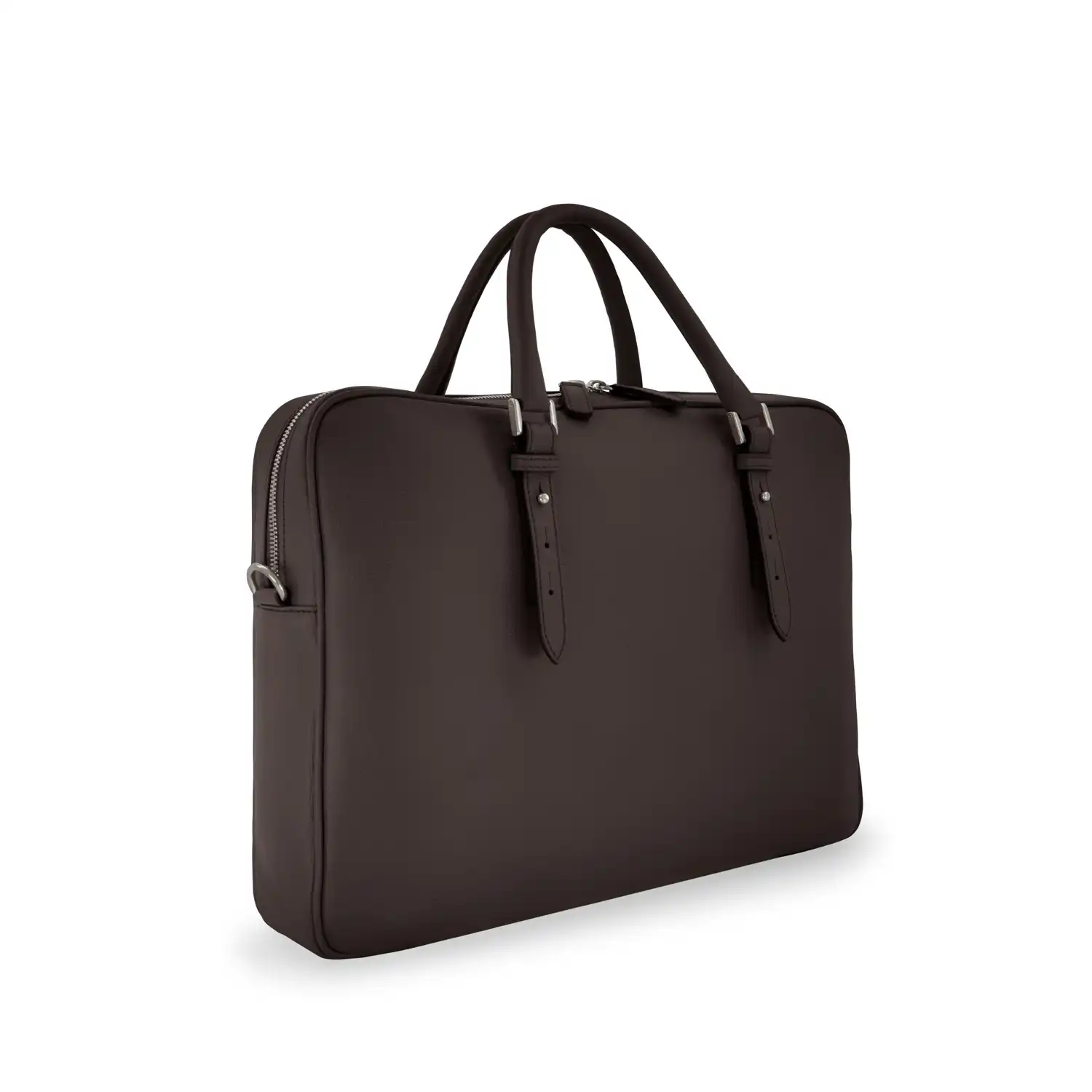 ZU20PC38000_3 Cartella con tracolla City - Marrone scuro