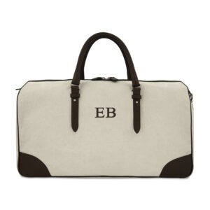 ZV19TP01380_8 Borsone Weekend Tessuto Personalizzato con Iniziali, Personalized Fabric Weekend Bag with Initials