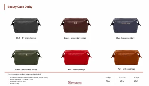 Zani Del Fra' personalised leather accessories - beauty case